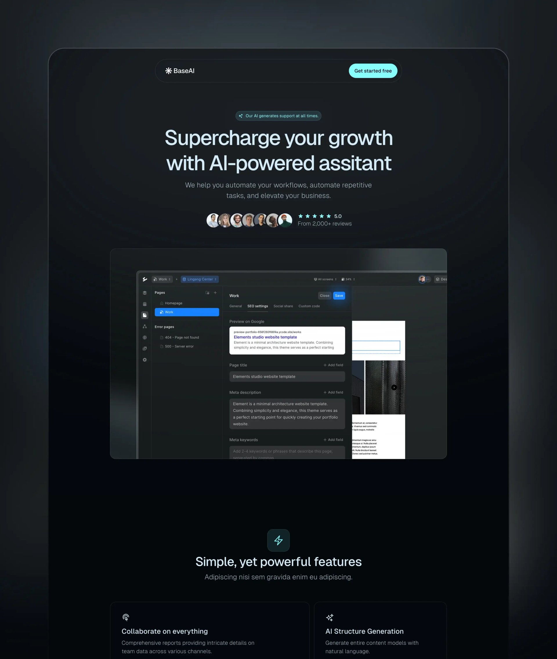 Ycode template